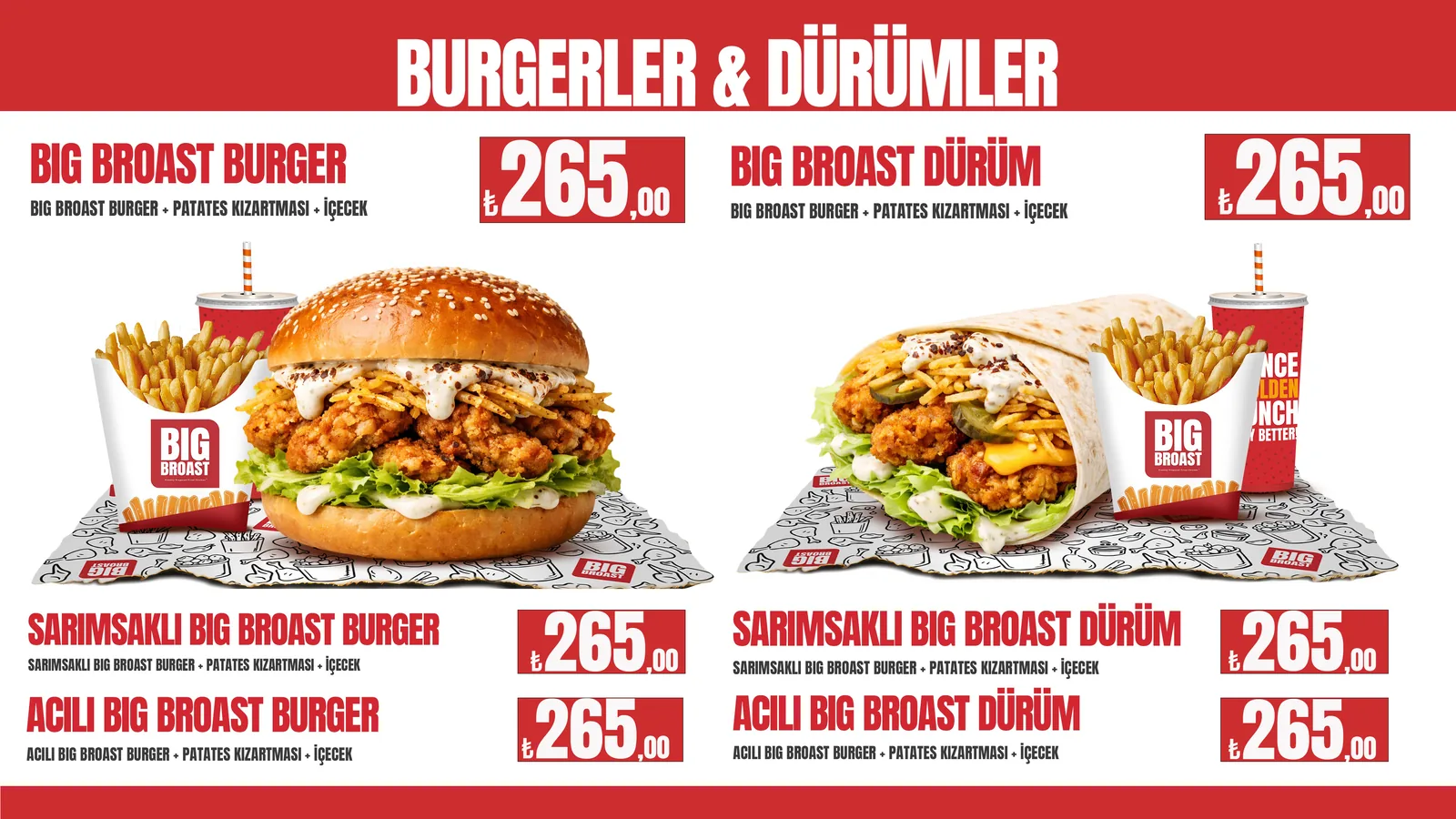 Burger & Dürüm Menüler